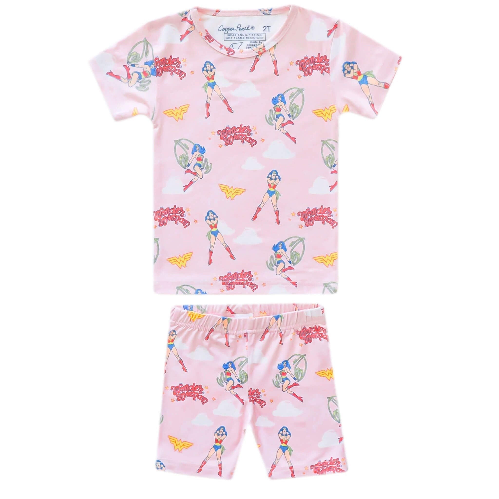 2pc Short Sleeve Pajama Set - Wonder Woman