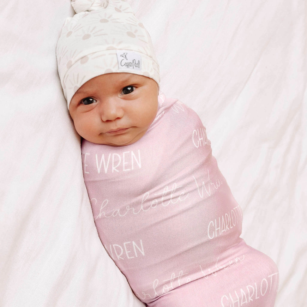 Personalized Baby Name Swaddle Blanket - Crepe