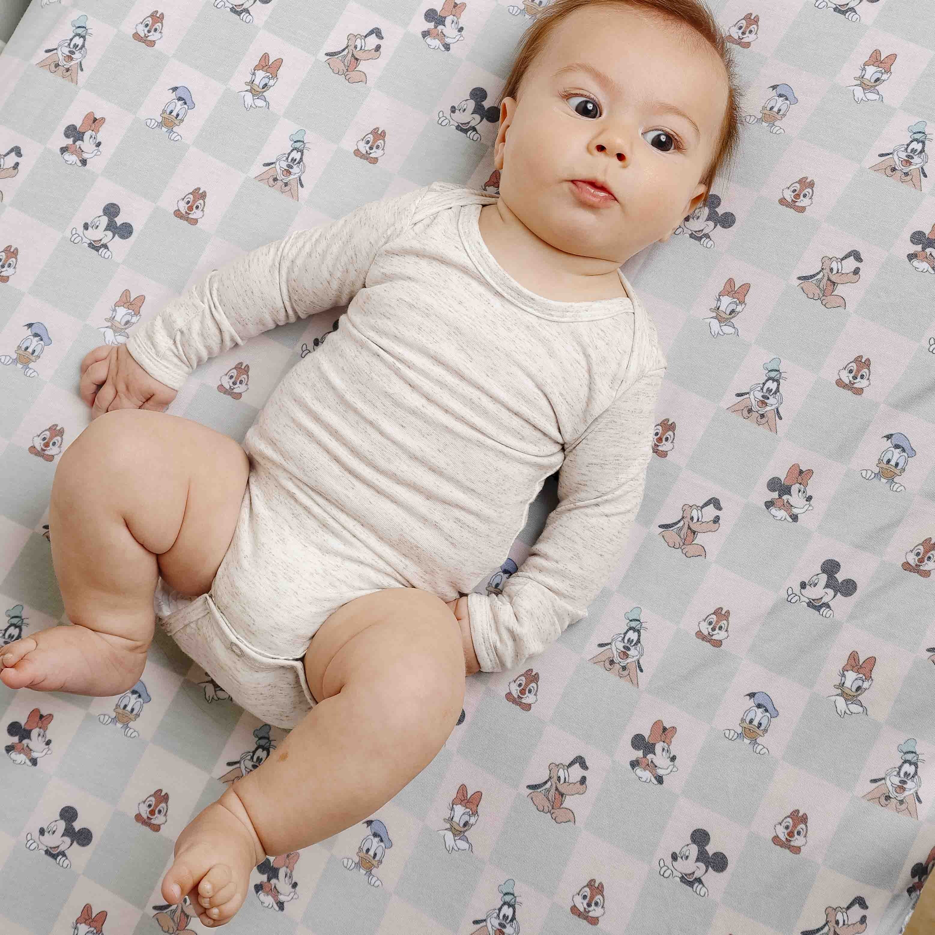 Premium Knit Fitted Crib Sheet - Mickey Mouse and Friends