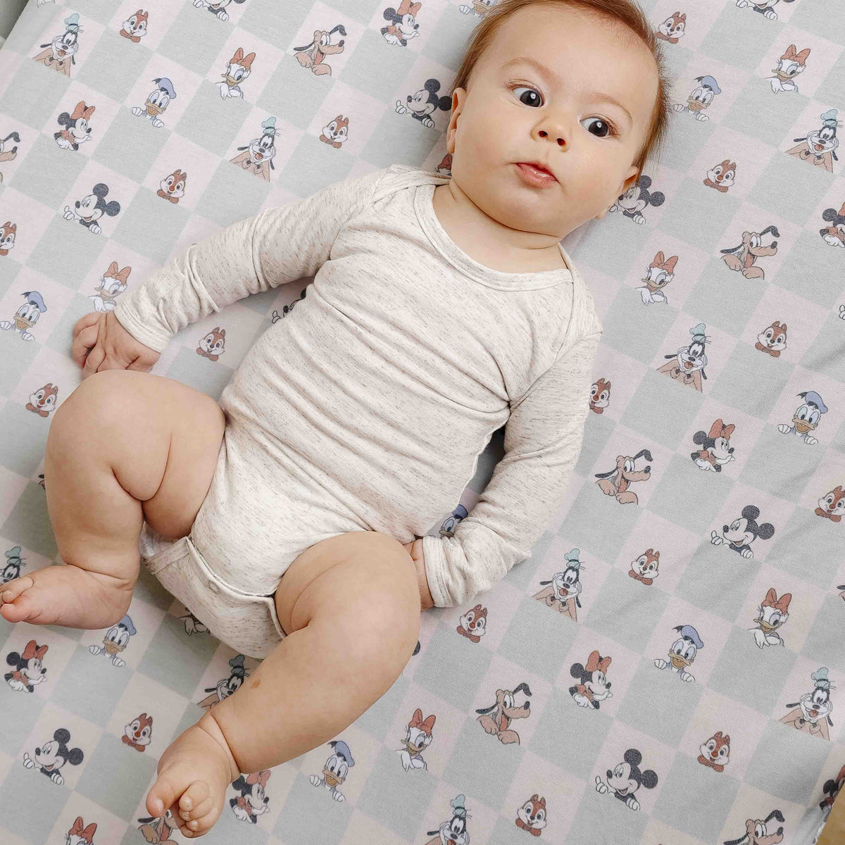 Premium Knit Fitted Crib Sheet - Mickey Mouse and Friends