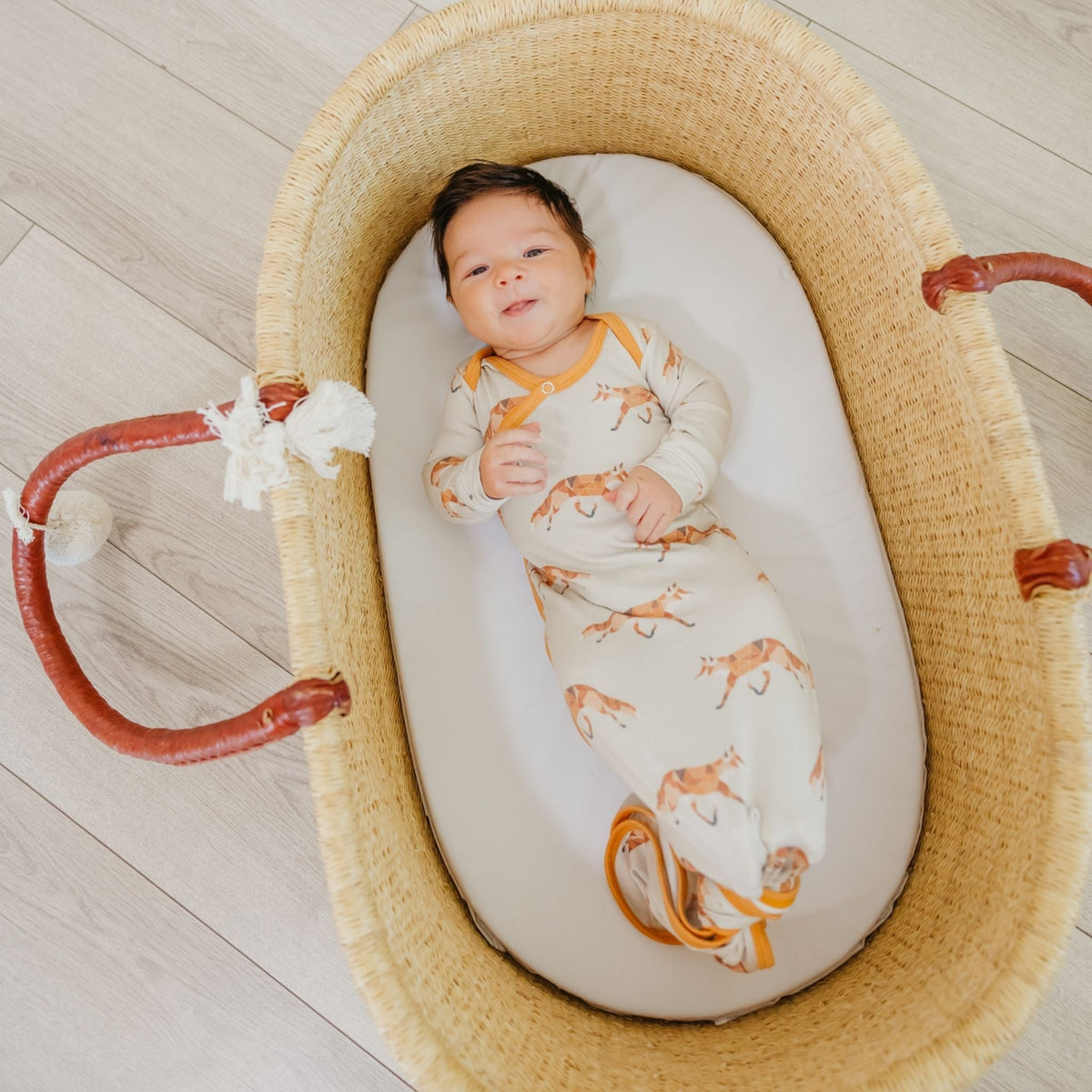 Newborn Knotted Gown - Swift