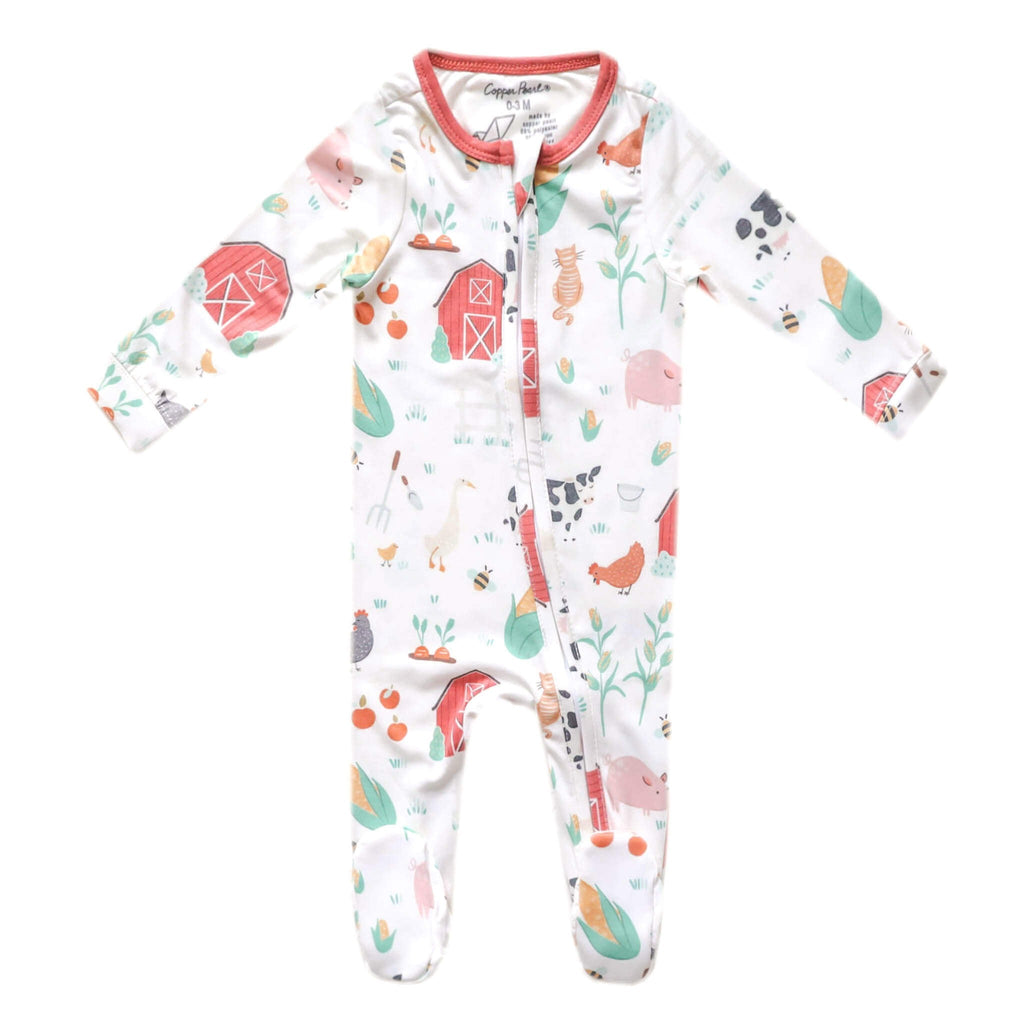 Zip-Up Footie Pajama - Farmstead