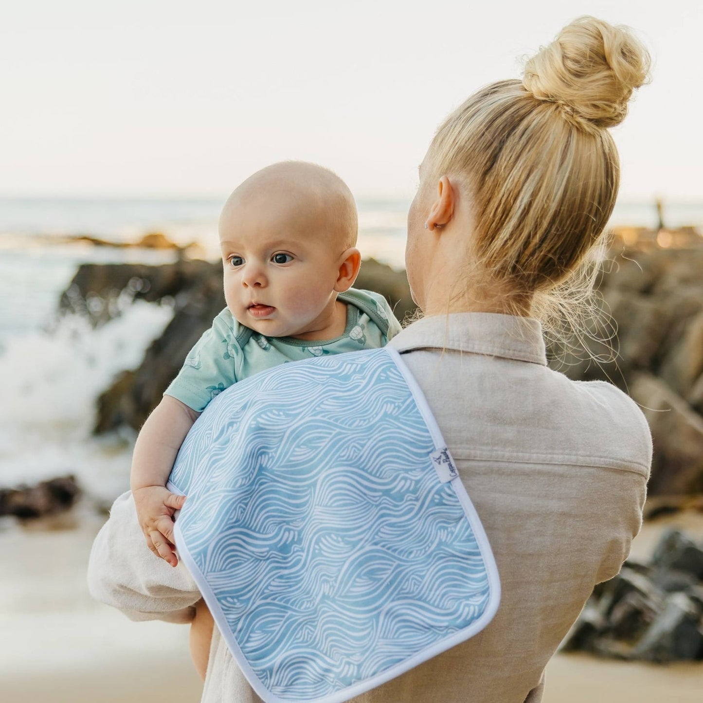 3 Pack Premium Burp Cloths - Cove