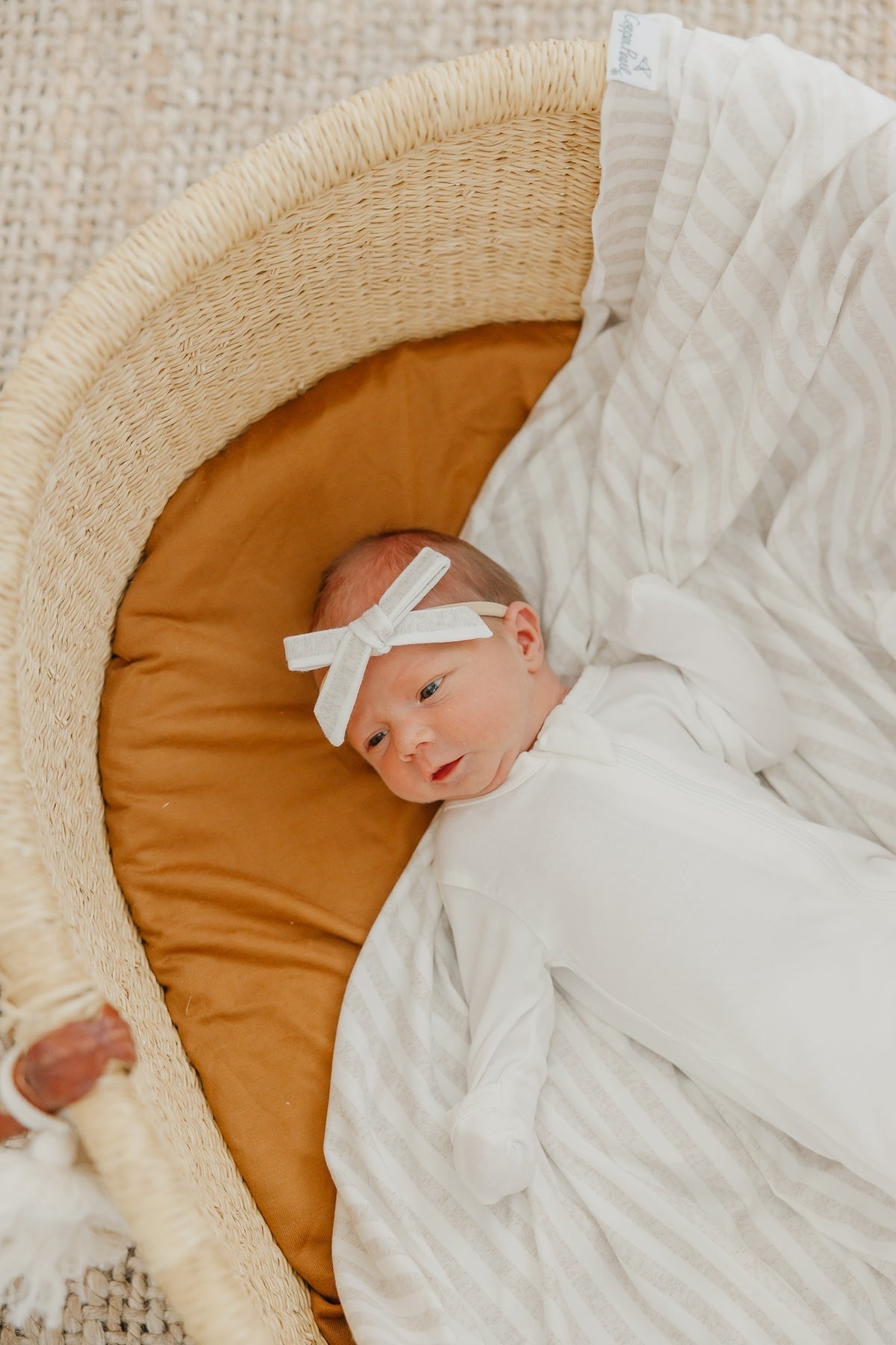 Ribbon Baby Bow - Coastal