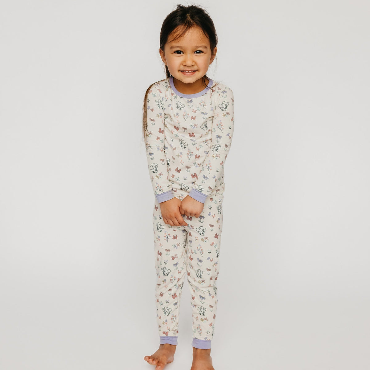 2pc Long Sleeve Pajama Set - Minnie Mouse's Bowquet