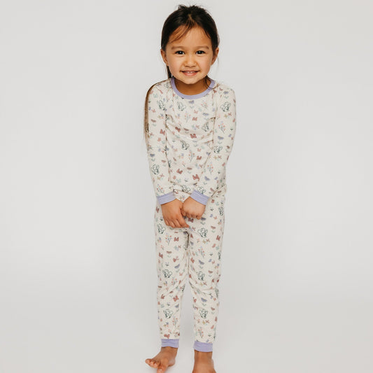 2pc Long Sleeve Pajama Set - Minnie Mouse's Bowquet