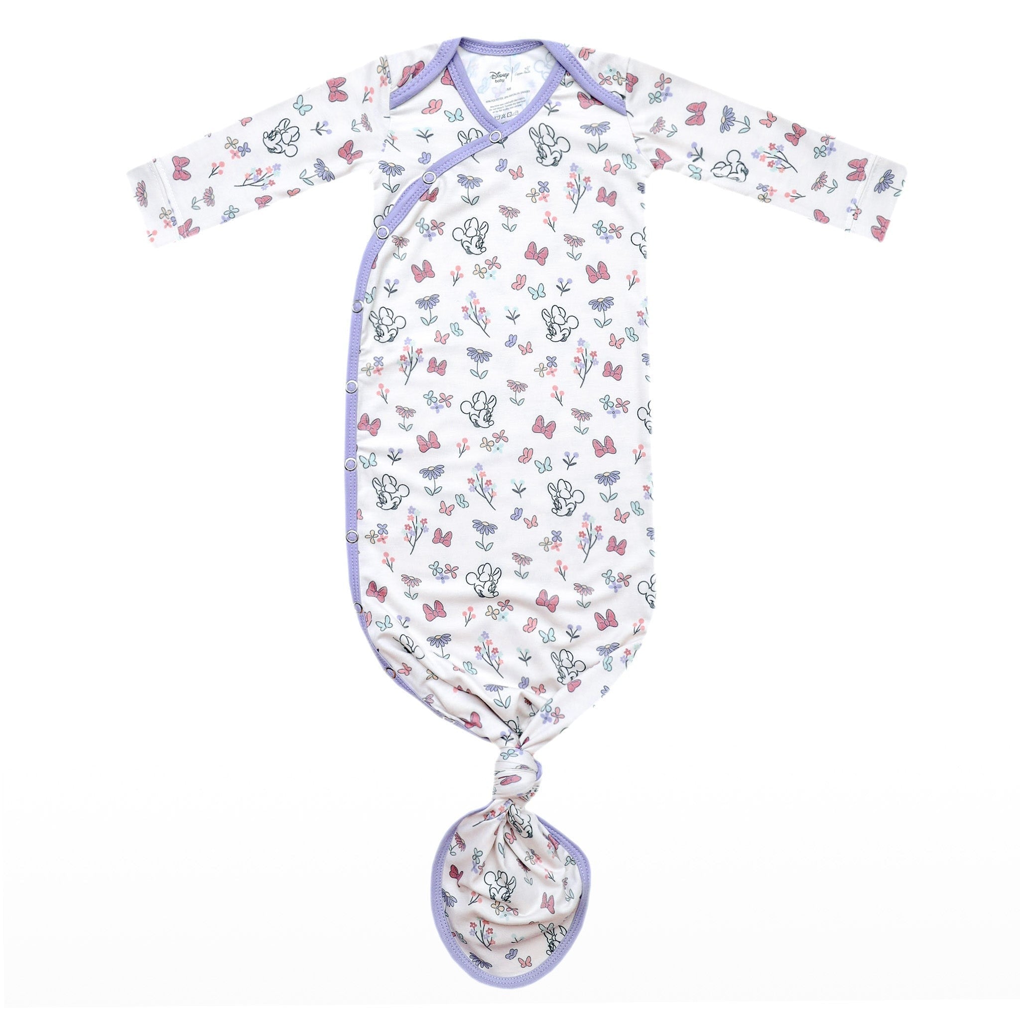 Newborn Knotted Gown - Minnie Mouse's Bowquet