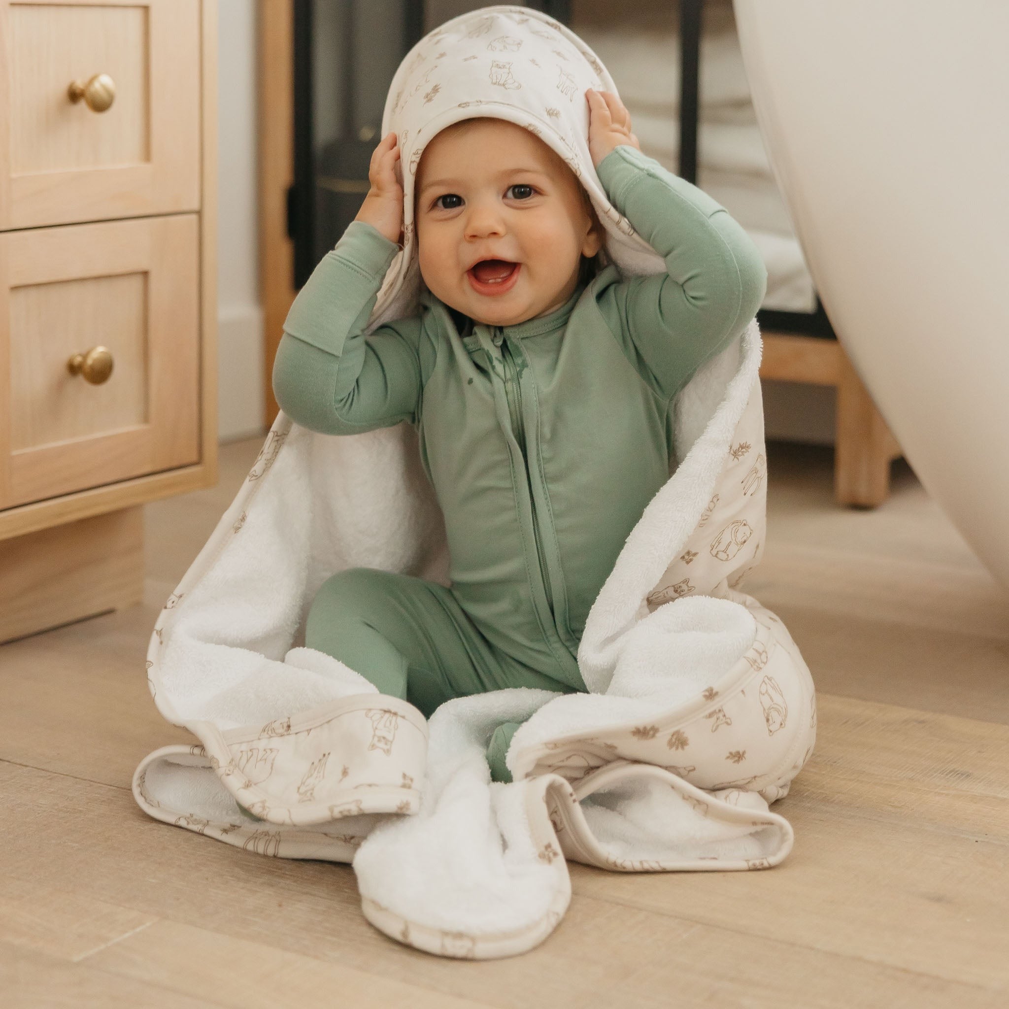 Premium Baby Knit Hooded Towel - Dylan