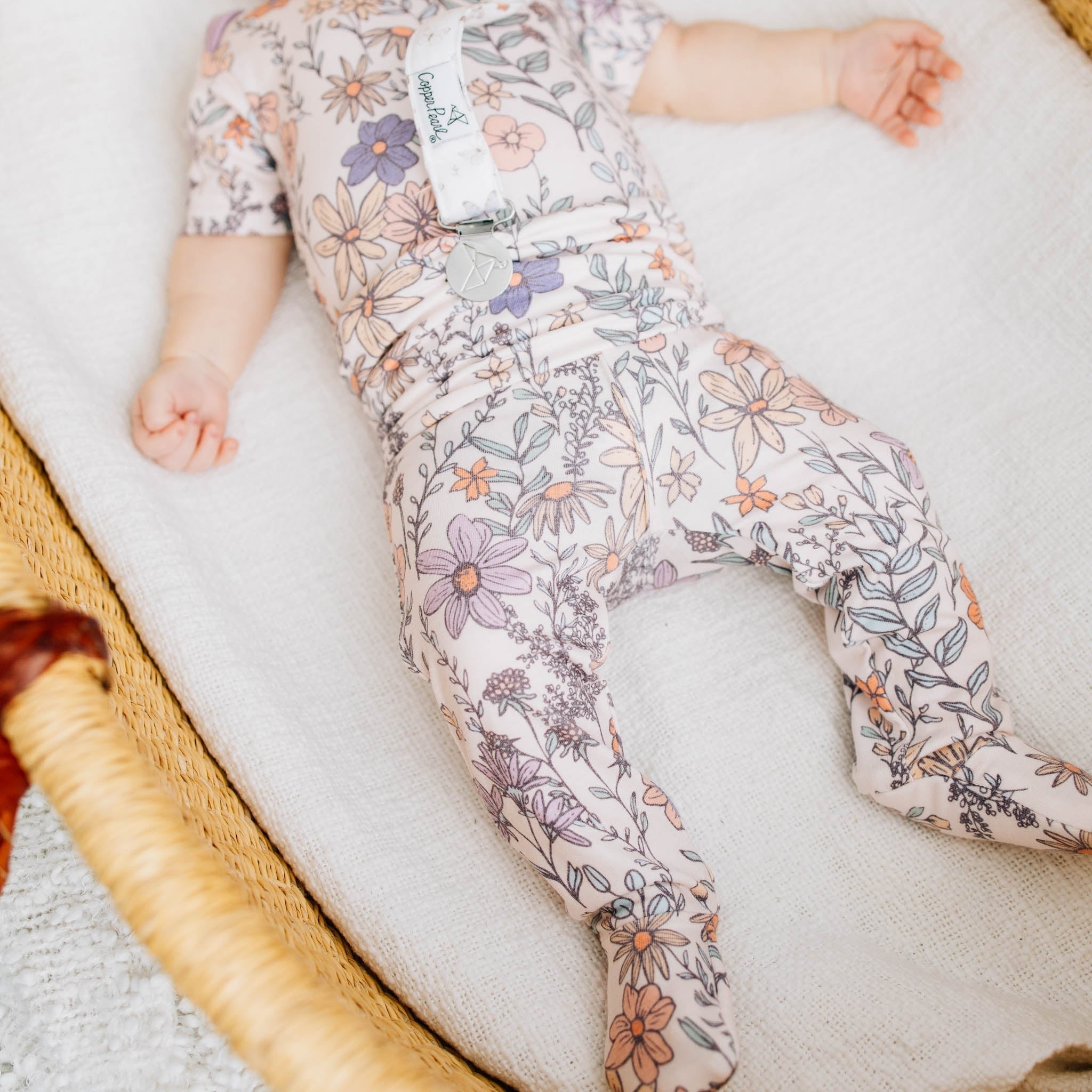 Footed Baby Pants - Flora