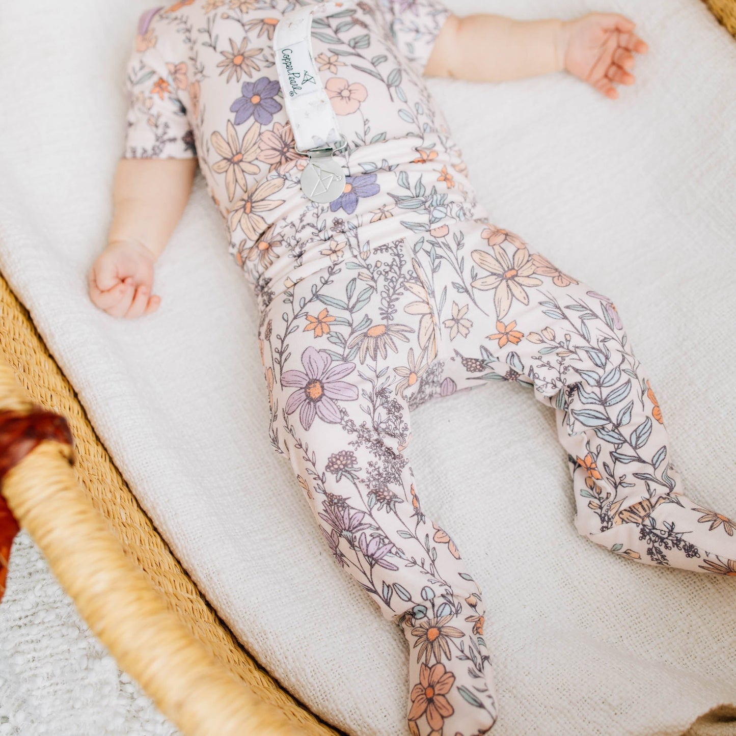 Footed Baby Pants - Flora