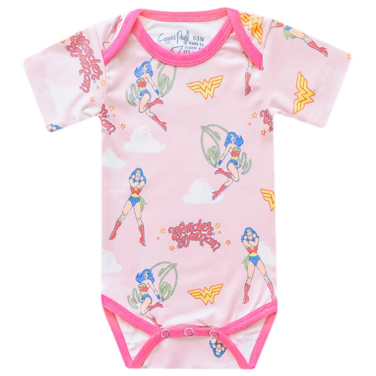 Short Sleeve Bodysuit - Wonder Woman