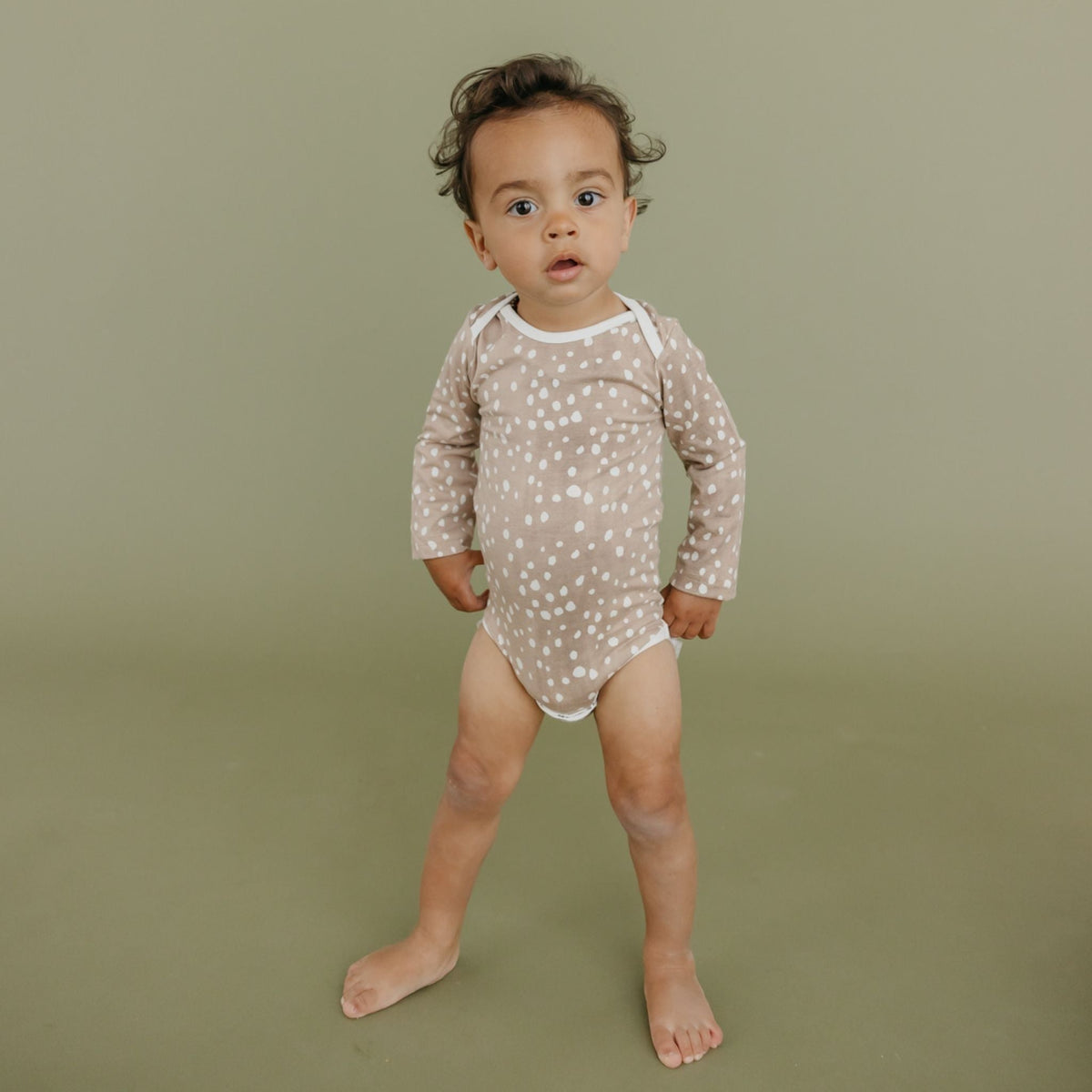 Long Sleeve Bodysuit - Fawn