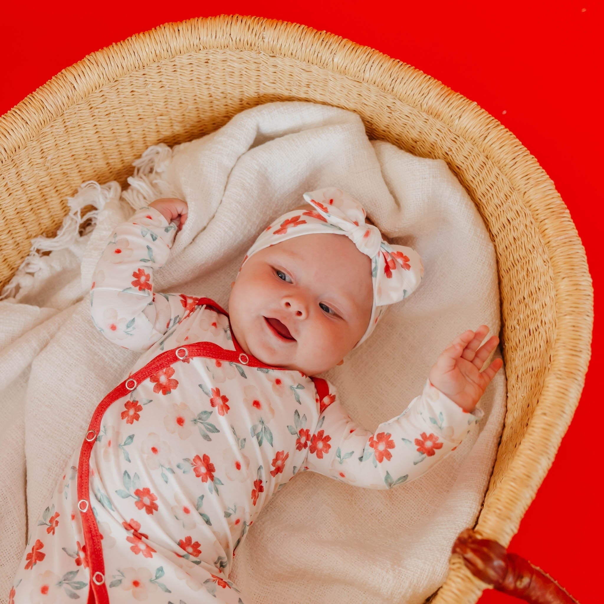 Newborn Knotted Gown - Noel