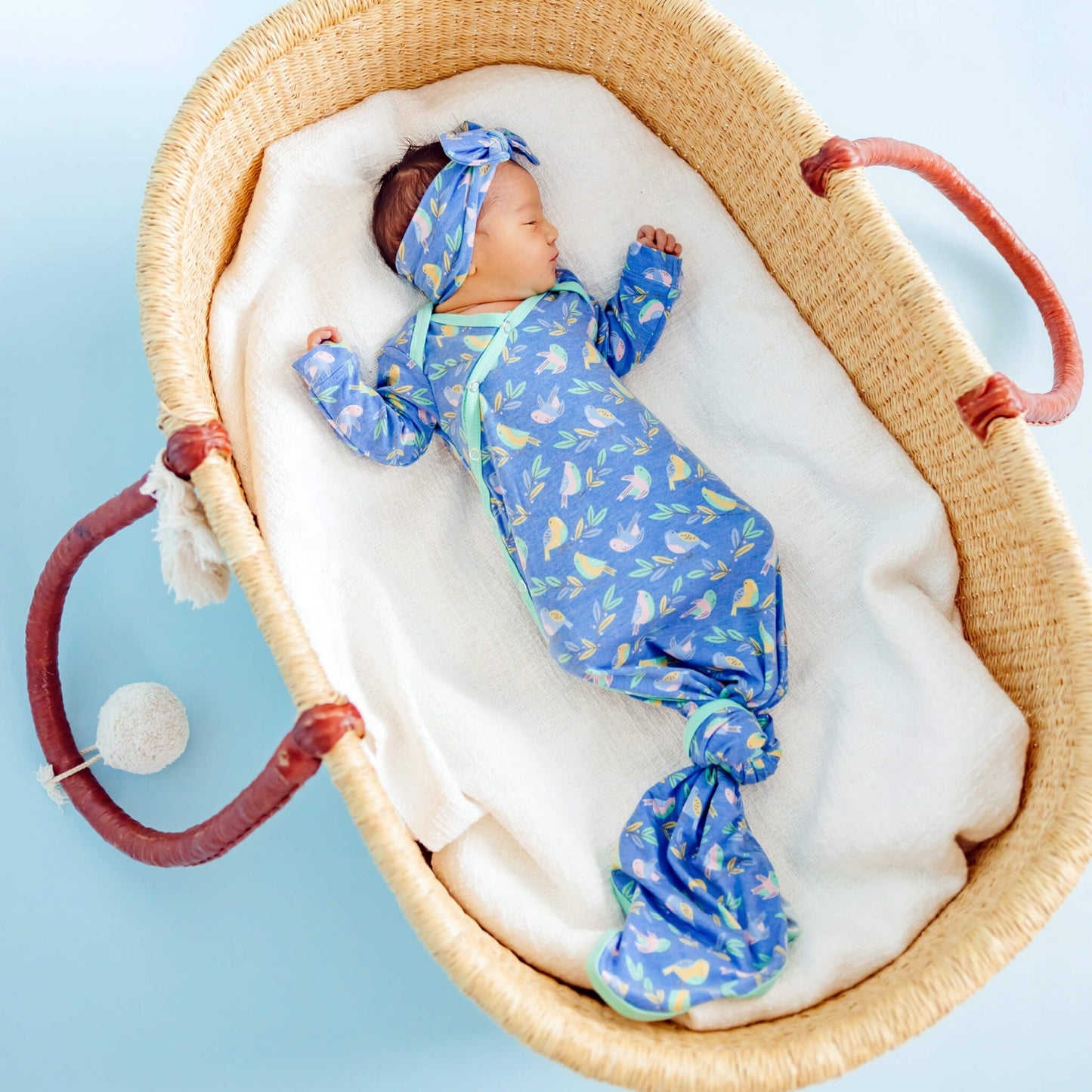 Newborn Knotted Gown - Birdie