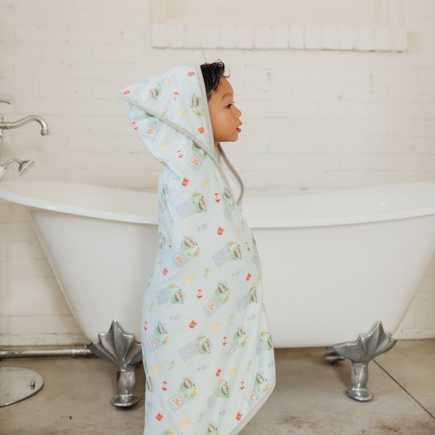 Premium Baby Knit Hooded Towel - Oscar the Grouch