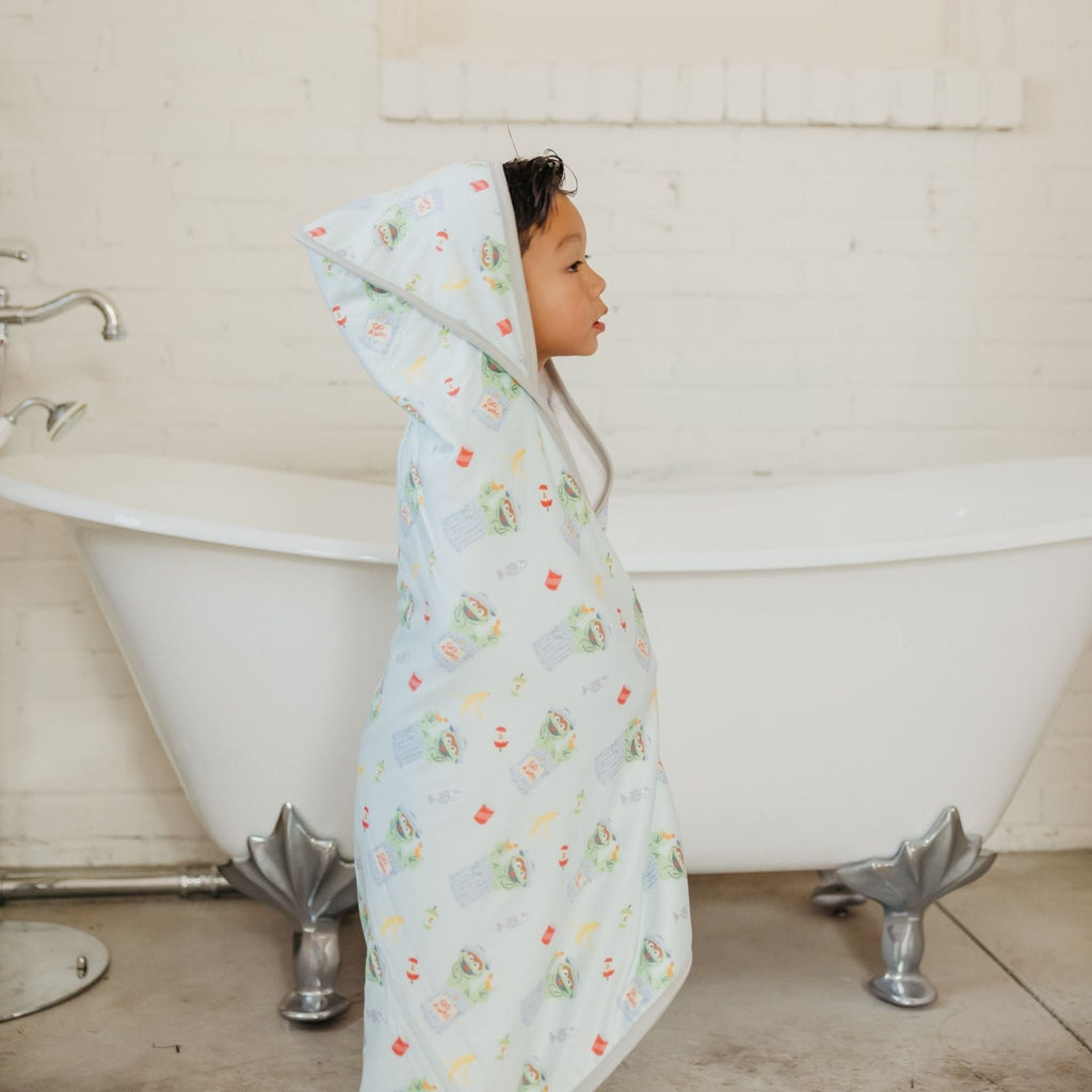 Premium Baby Knit Hooded Towel - Oscar the Grouch