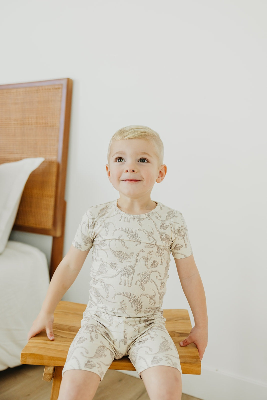 2pc Short Sleeve Pajama Set - Jurassic Park Fossils