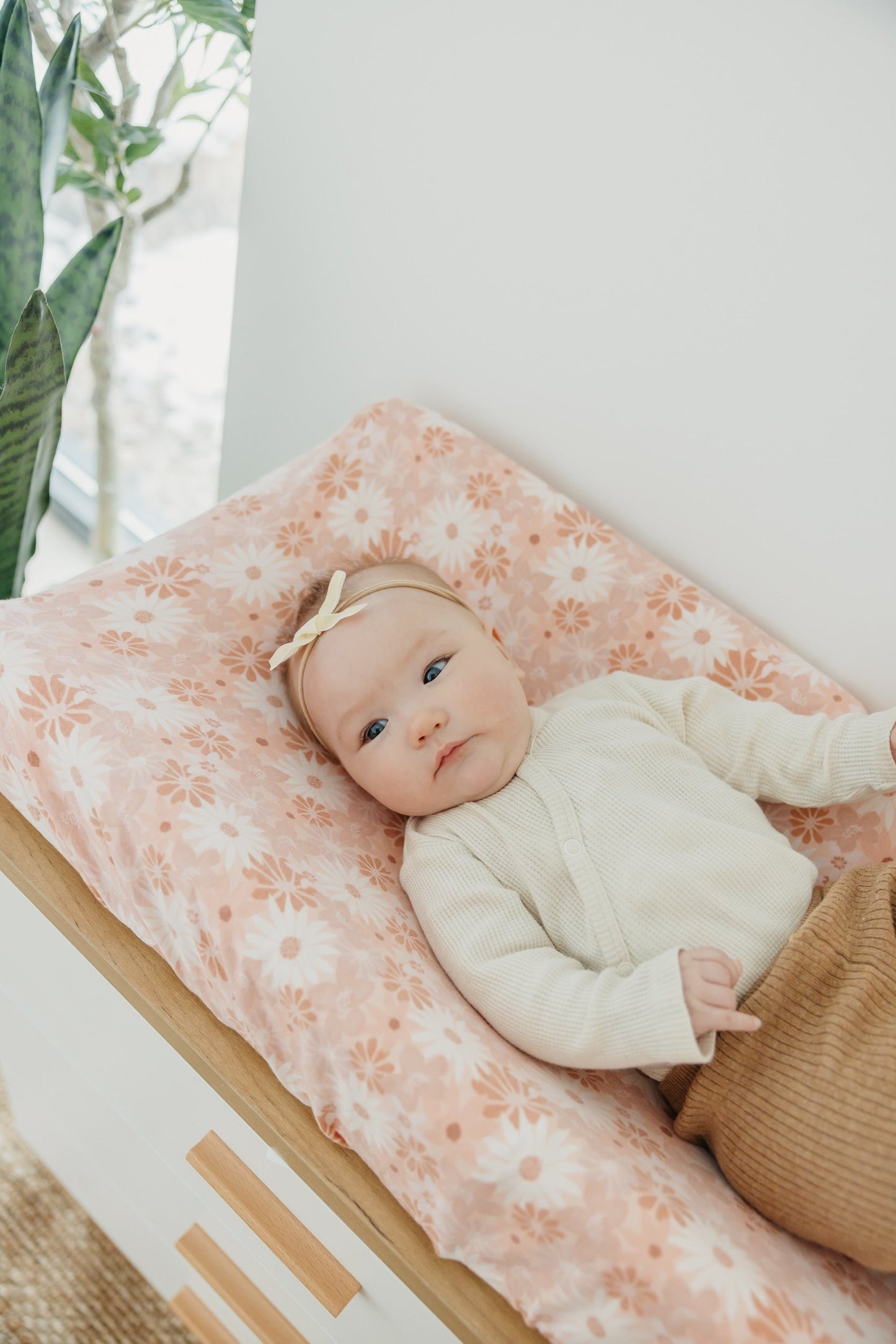 Premium Knit Diaper Changing Pad Cover - Penny
