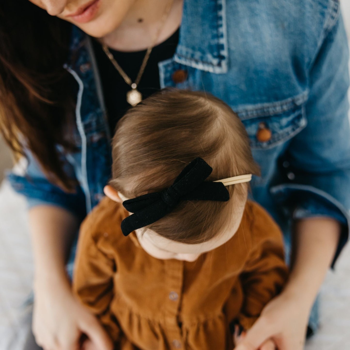Ribbon Baby Bow - Midnight