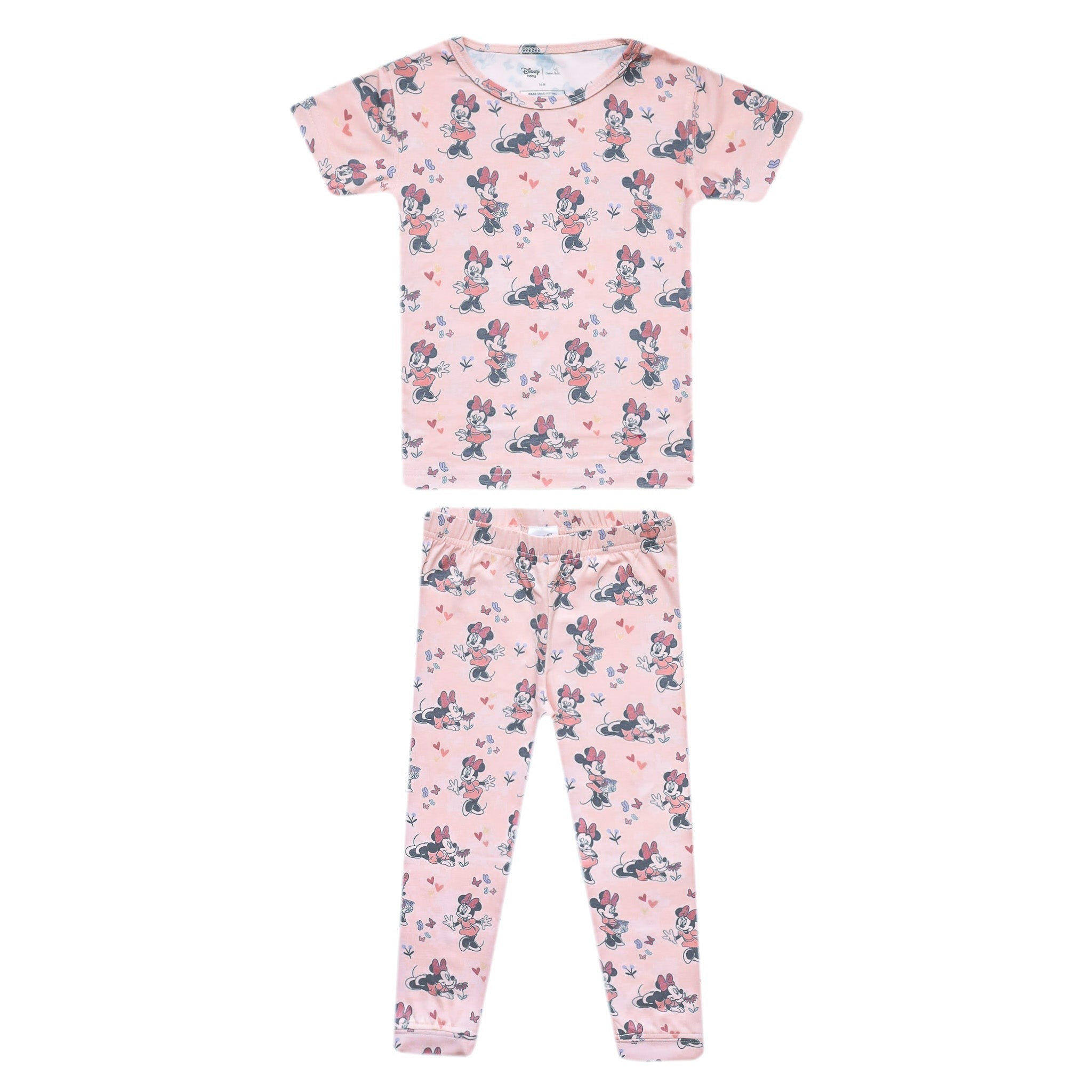 2pc Short Sleeve Pajamas with Pants - Minnie Mouse
