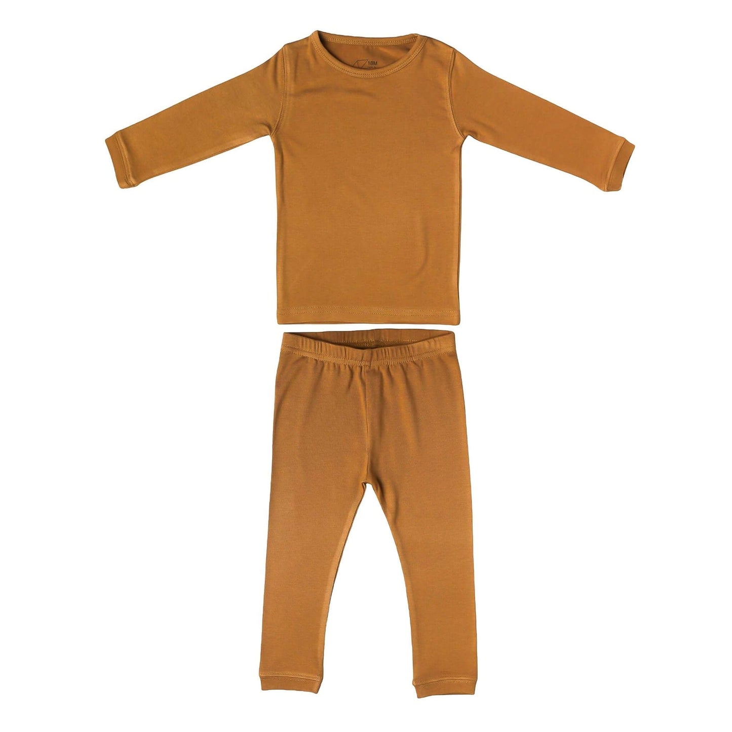 2pc Long Sleeve Pajama Set - Camel