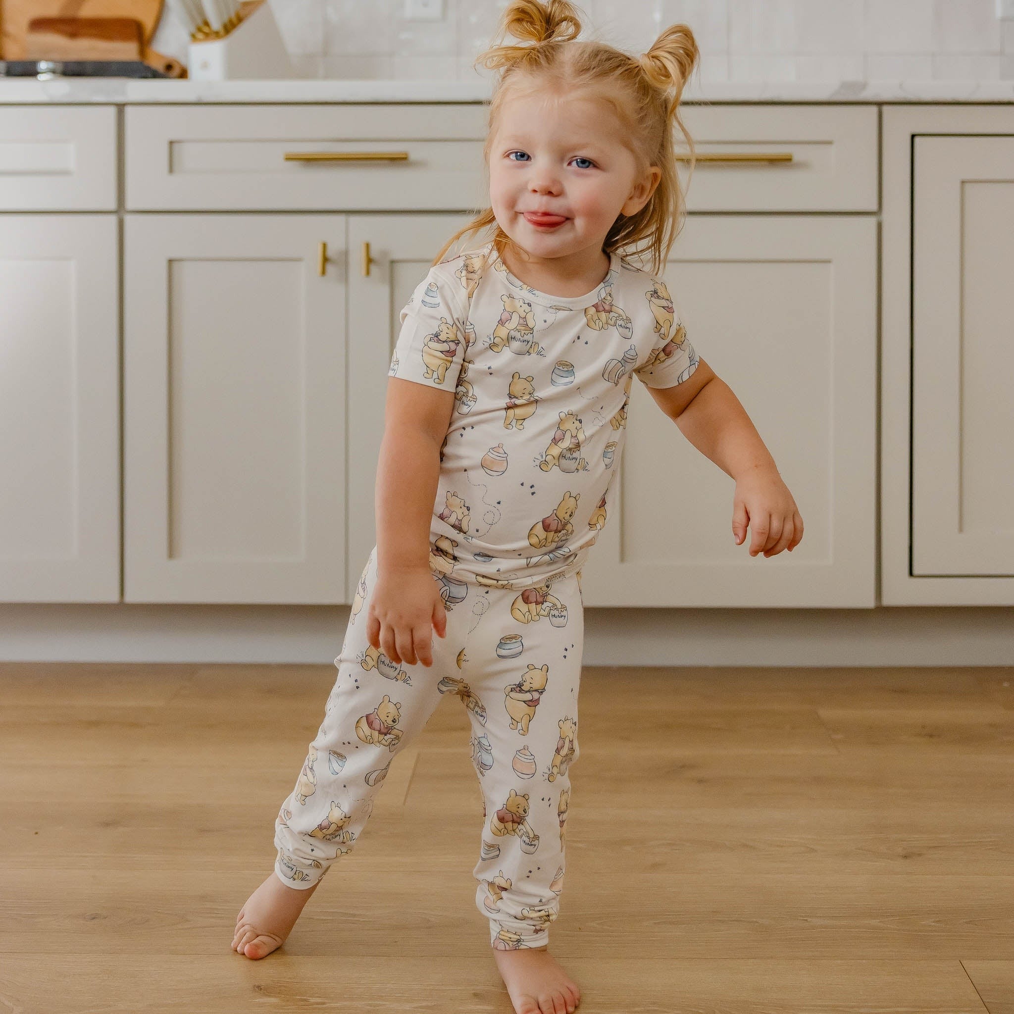 2pc Short Sleeve Pajamas with Pants - Hunny