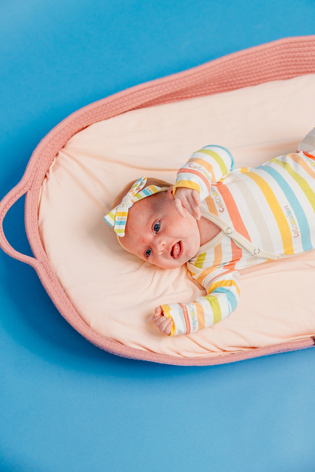 Ribbon Baby Bow - CoComelon Stripe