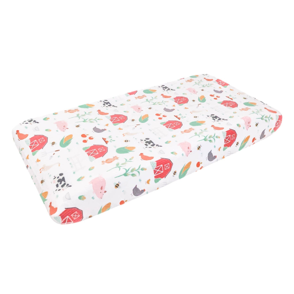 Premium Knit Diaper Changing Pad Cover - Farmstead