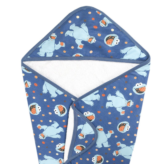 Premium Baby Knit Hooded Towel - Cookie Monster