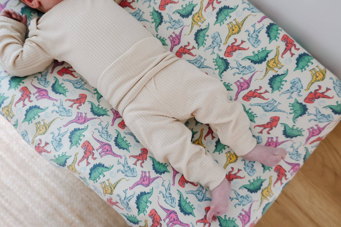 Premium Knit Diaper Changing Pad Cover - Dinosaurs of Jurassic Park