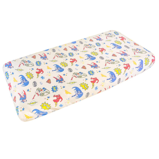 Premium Knit Diaper Changing Pad Cover - Justice League