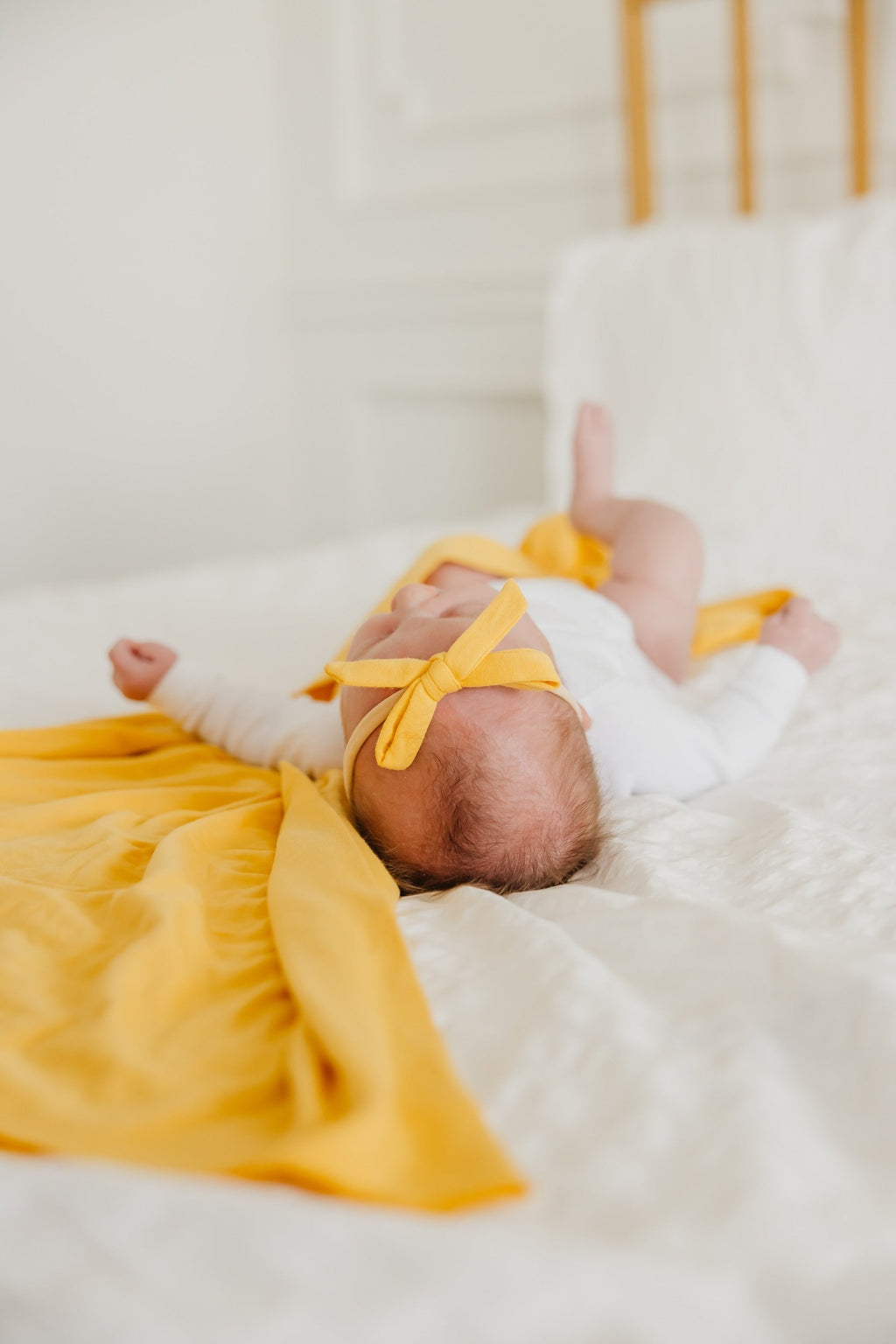 Ribbon Baby Bow - Banana