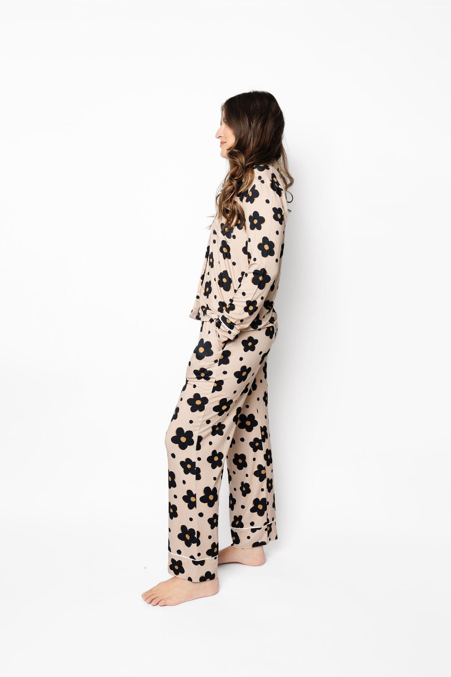 Women's Classic Pajama Set - Gemma In Tan
