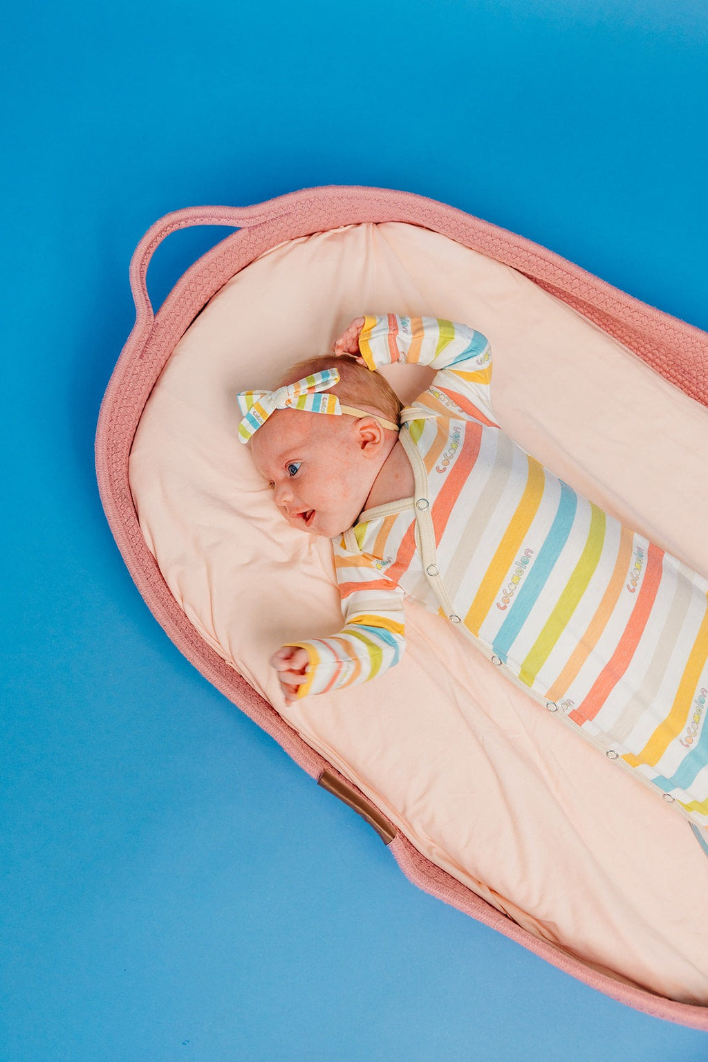 Ribbon Baby Bow - CoComelon Stripe
