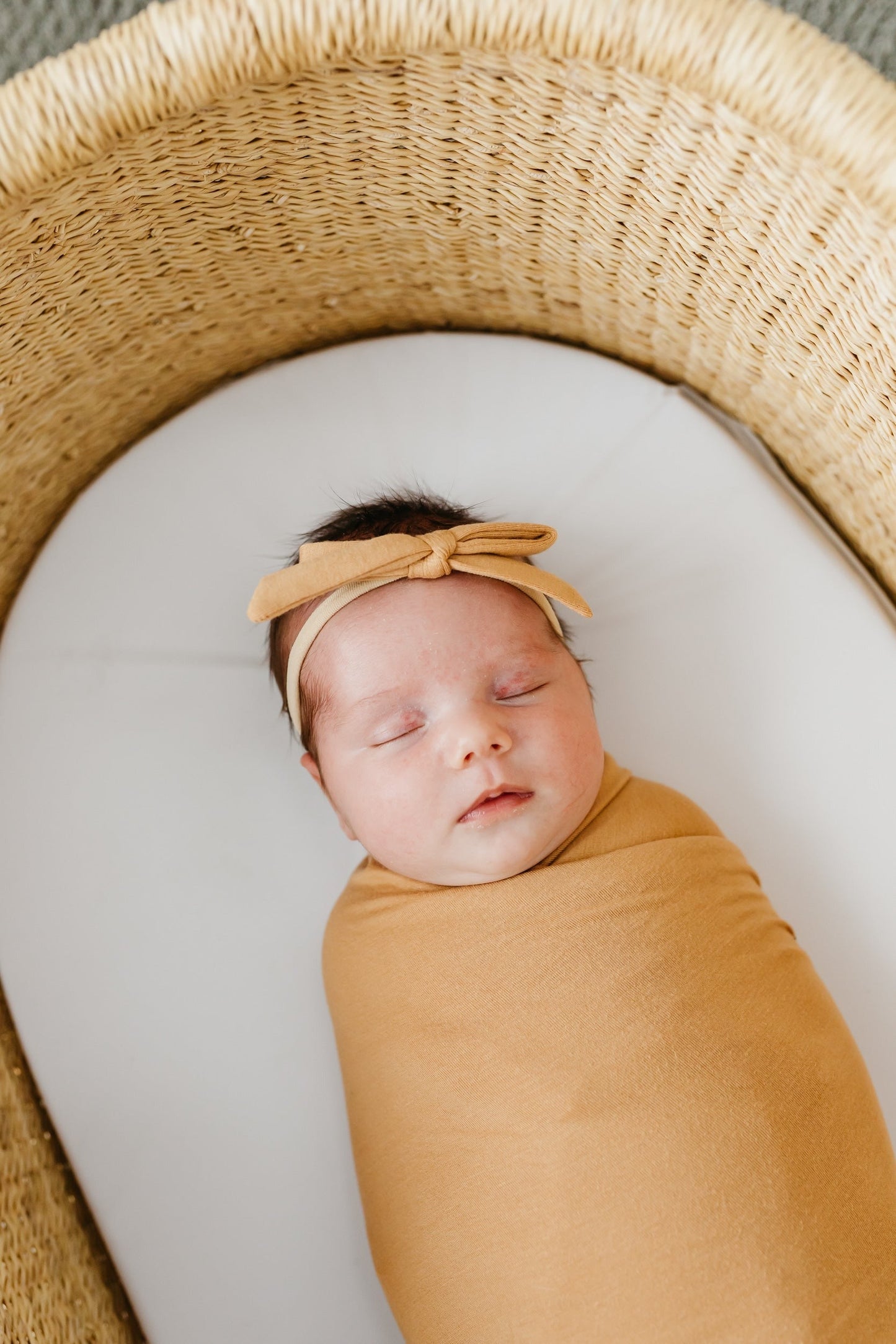 Ribbon Baby Bow - Dune