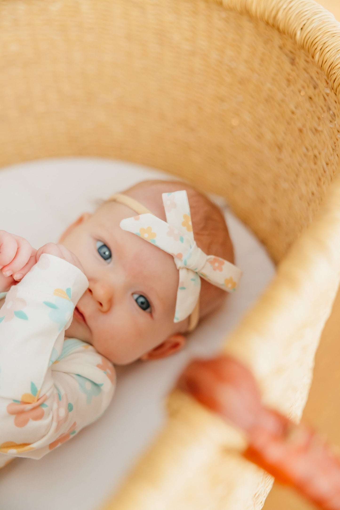 Ribbon Baby Bow - Daisy