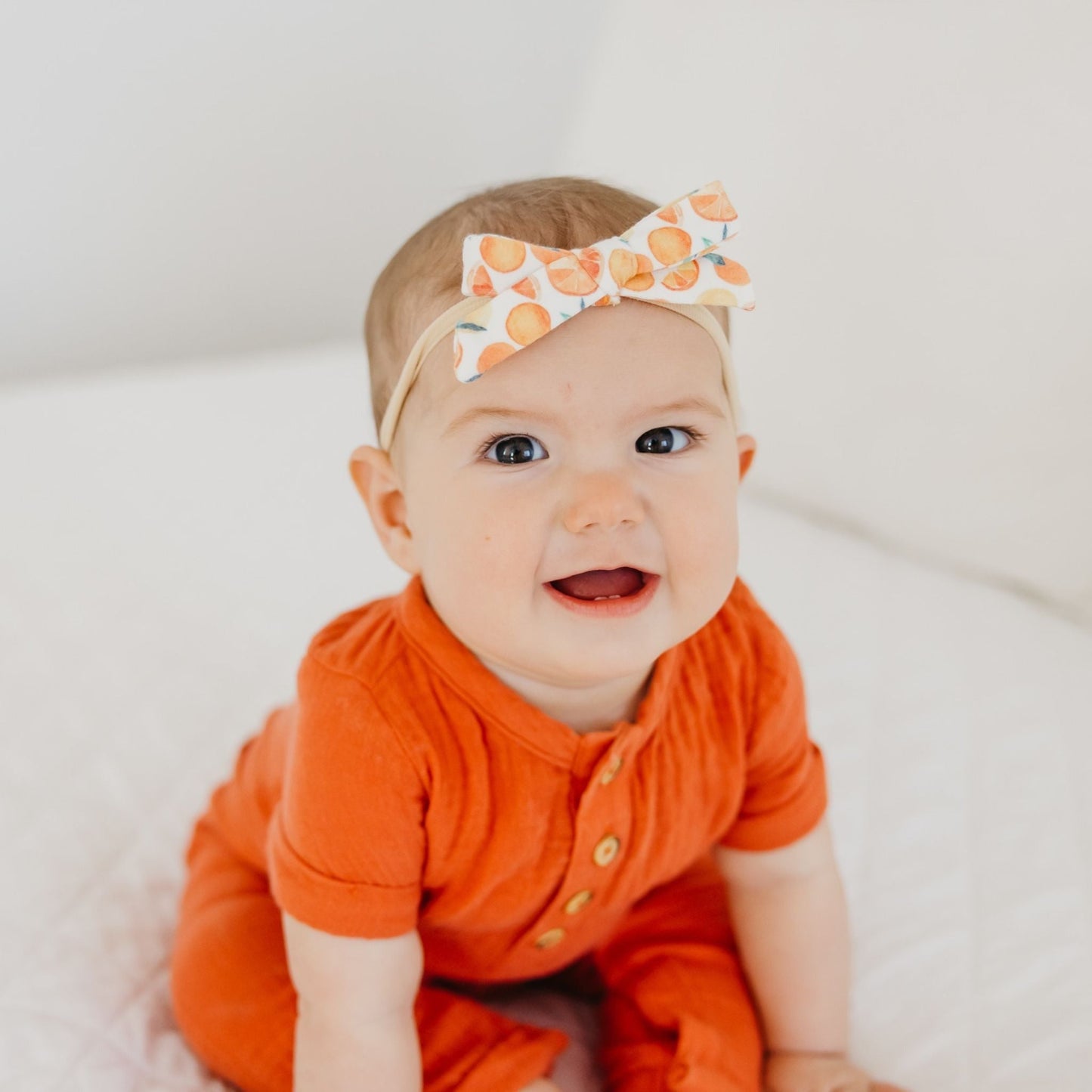 Ribbon Baby Bow - Citrus
