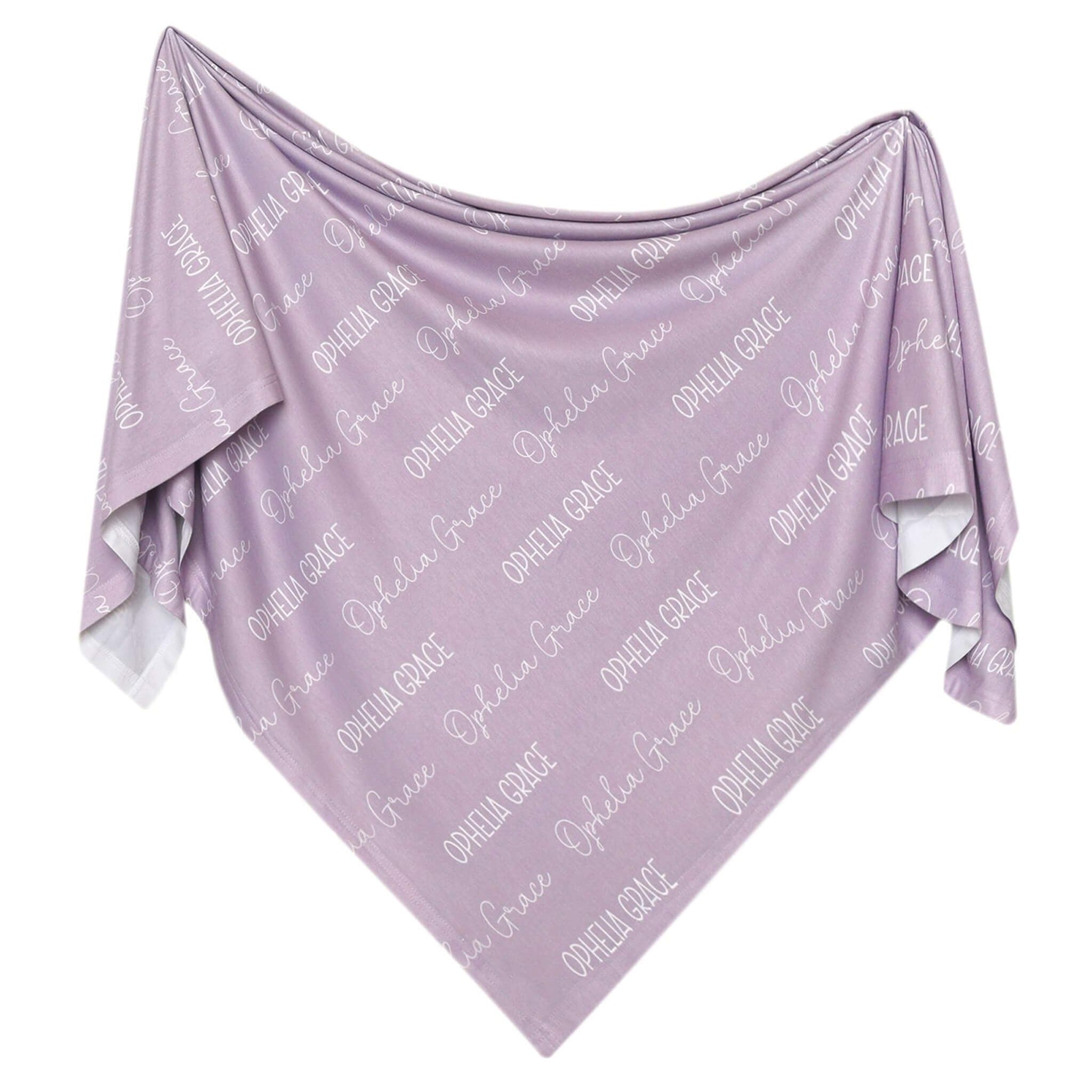 Personalized Baby Name Swaddle Blanket - Lily