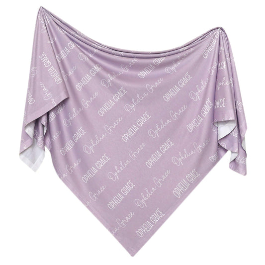 Personalized Baby Name Swaddle Blanket - Lily