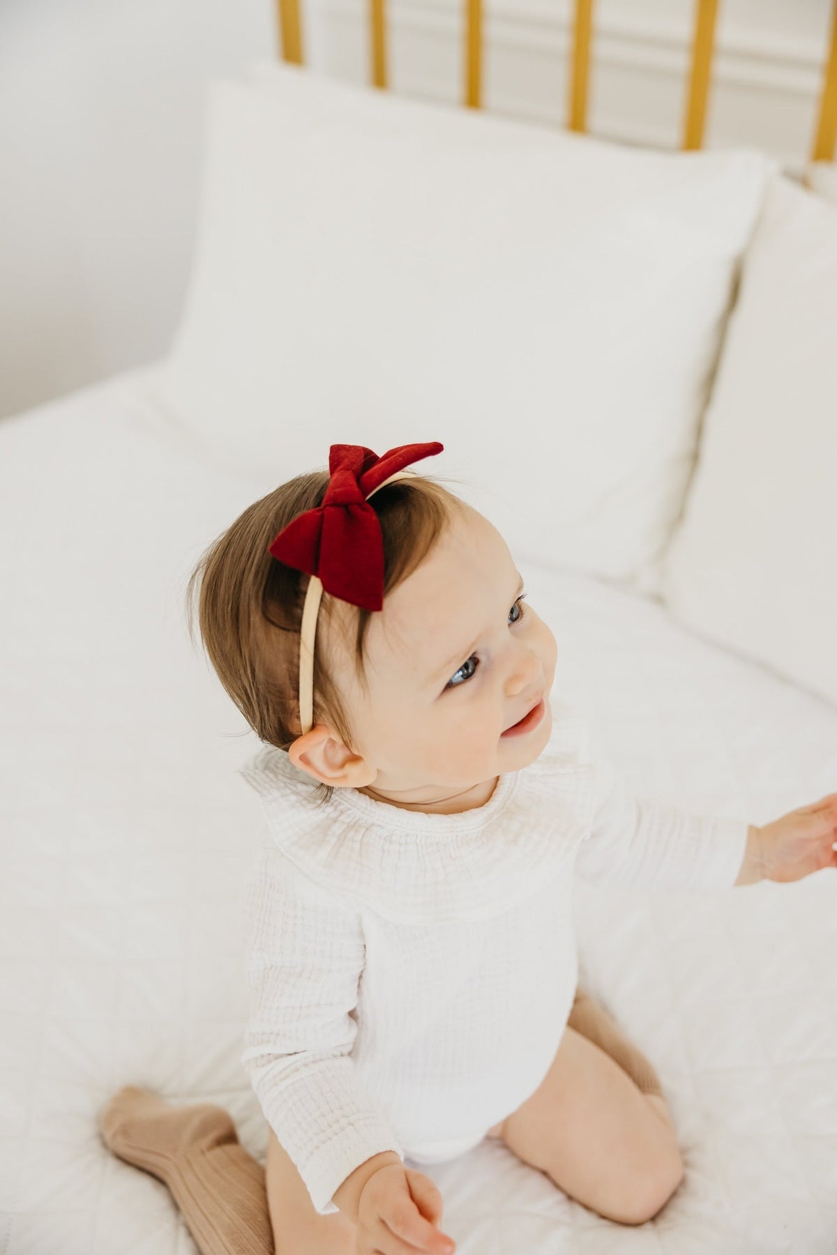 Classic Baby Bow - Ruby