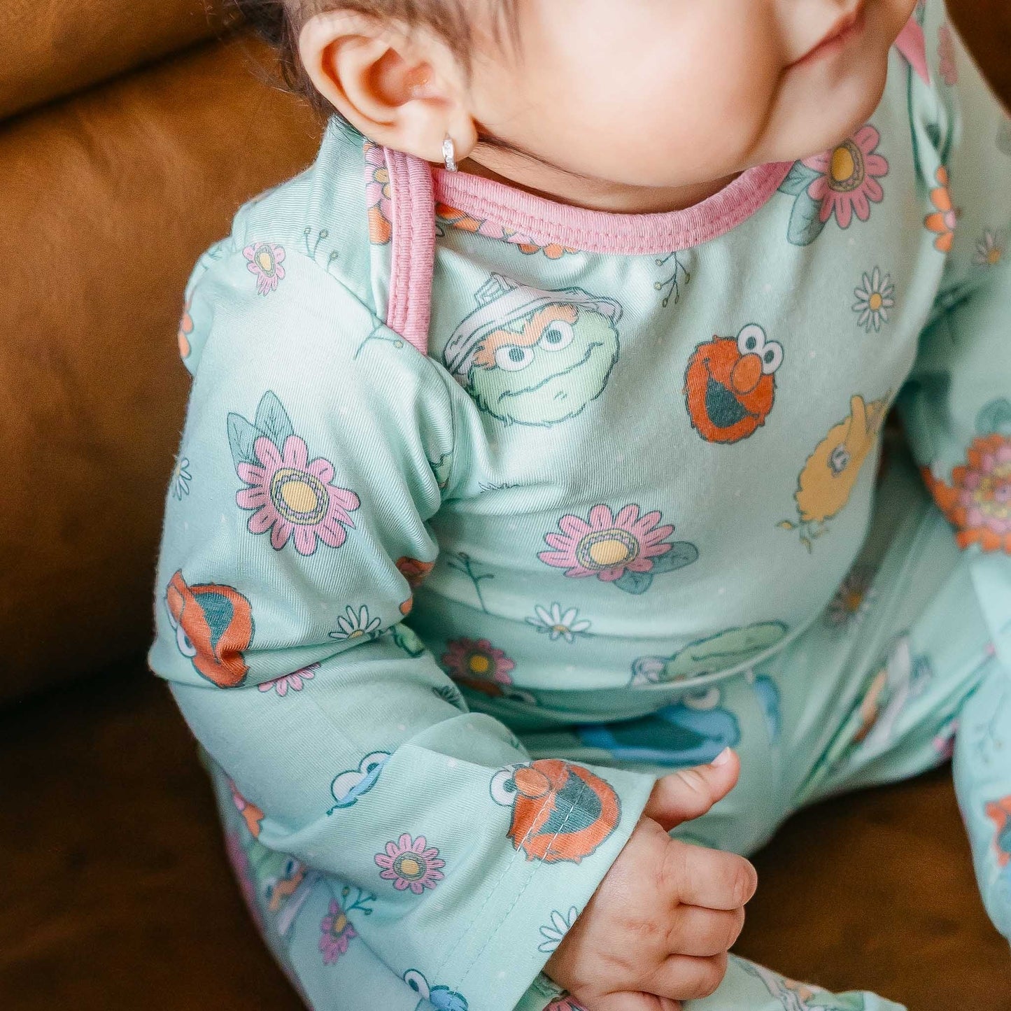 Long Sleeve Bodysuit - Sesame Street Retro Floral