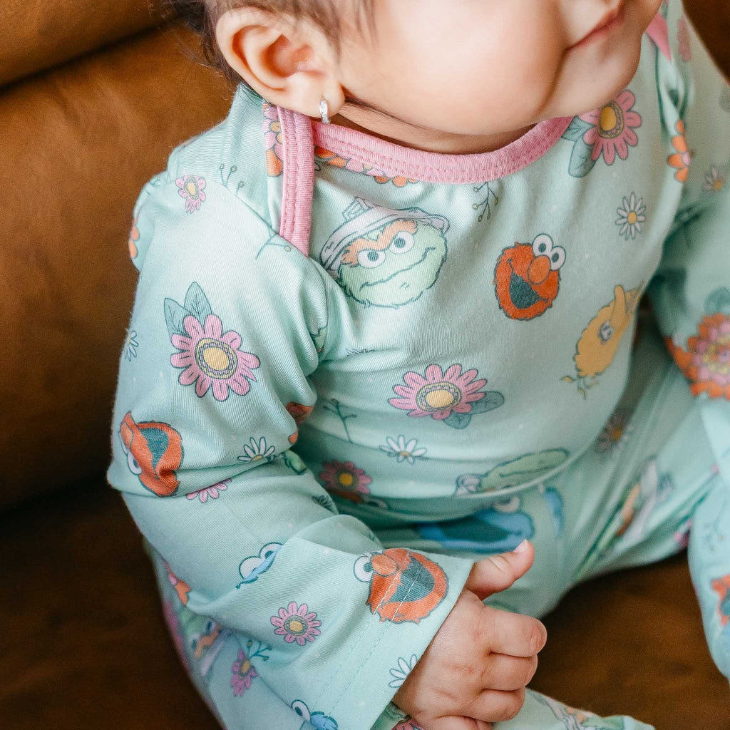 Long Sleeve Bodysuit - Sesame Street Retro Floral