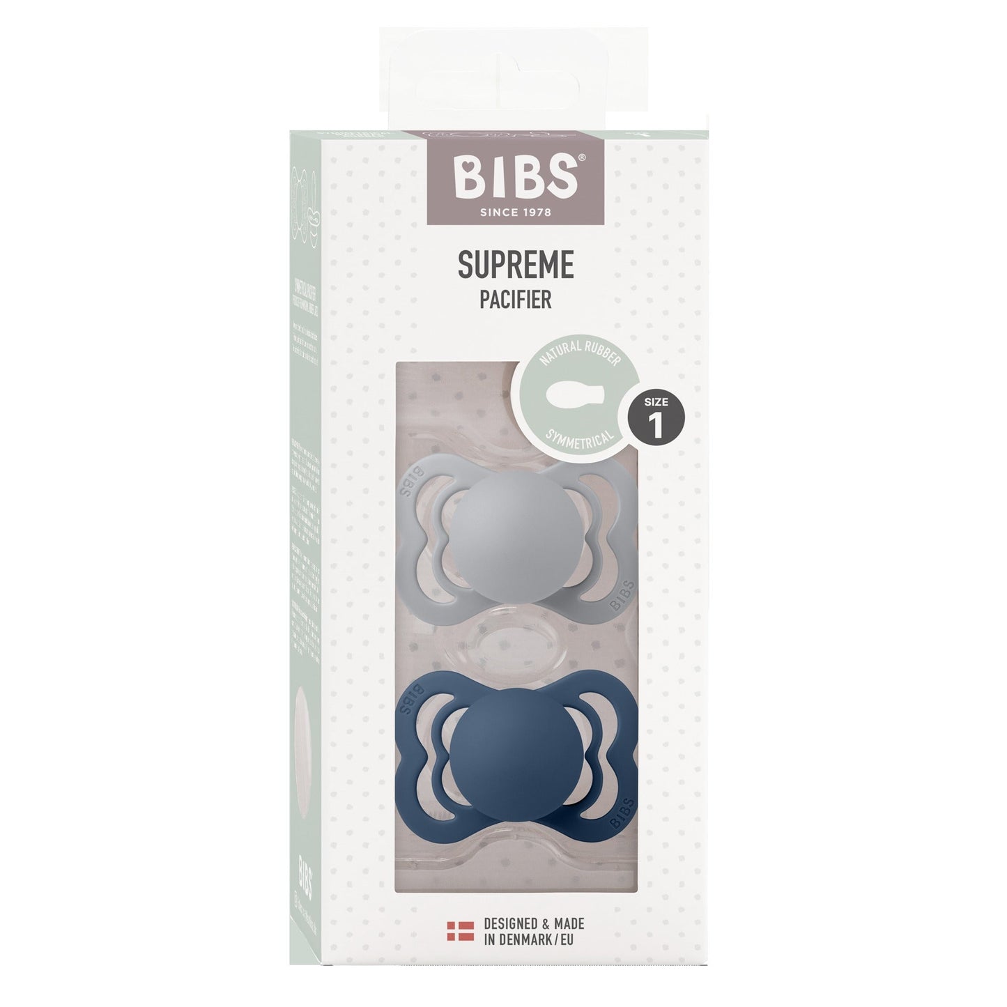 BIBS Supreme 2 PACK - Cloud/Steel Blue