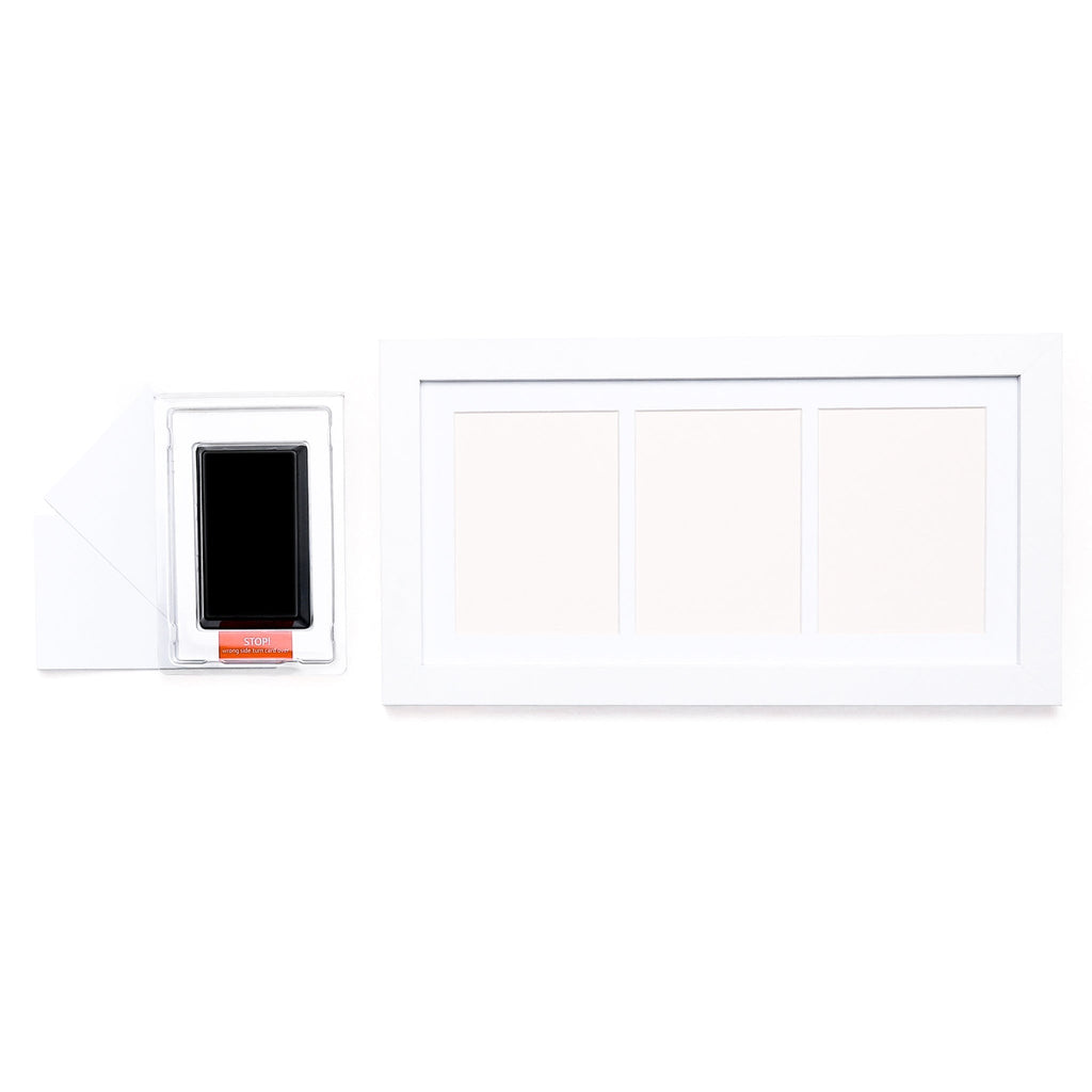 Matte White DIY Handprint & Footprint Kit with Frame