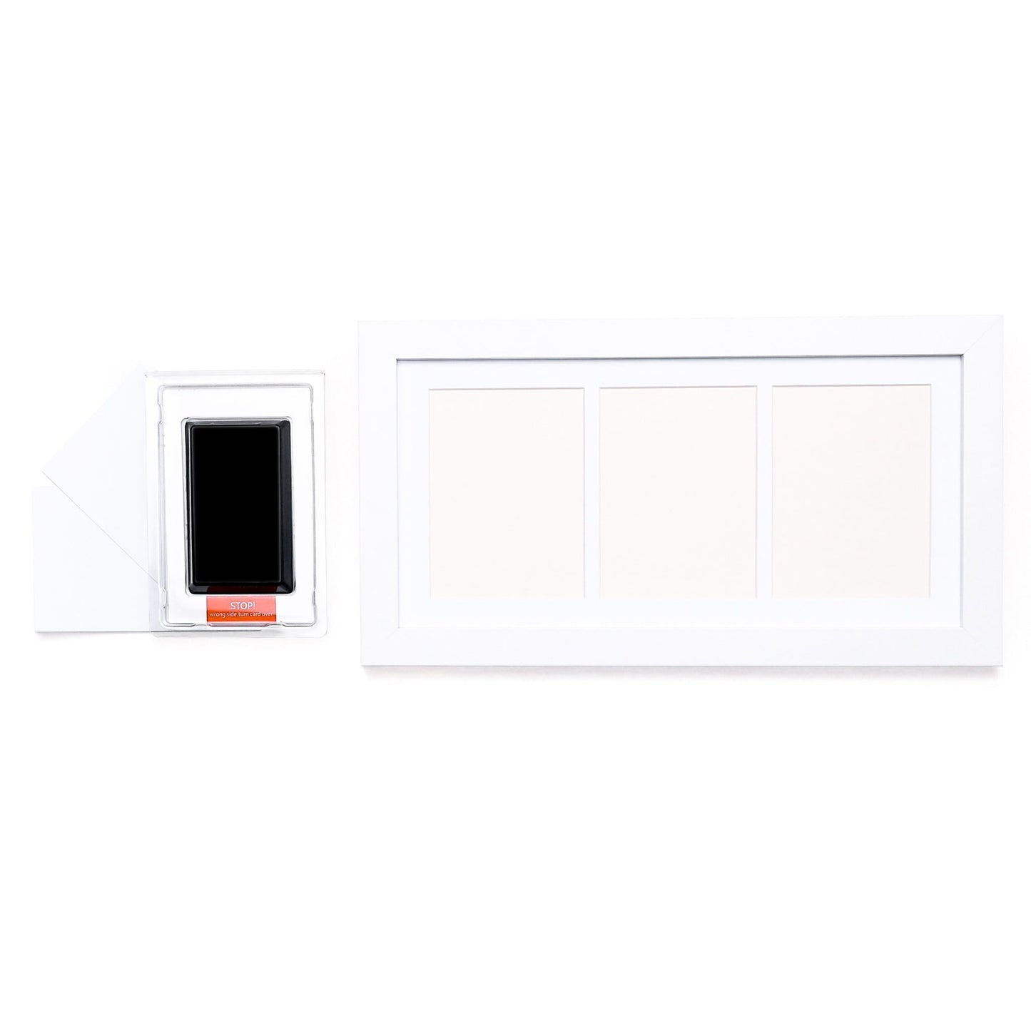 Matte White DIY Handprint & Footprint Kit with Frame