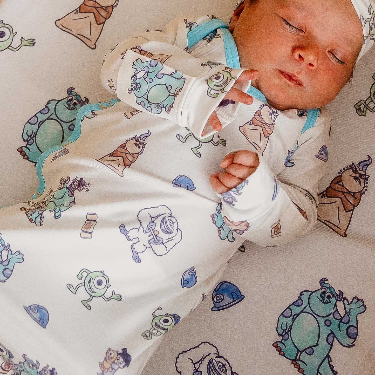 Newborn Knotted Gown - Monsters, Inc. Friends