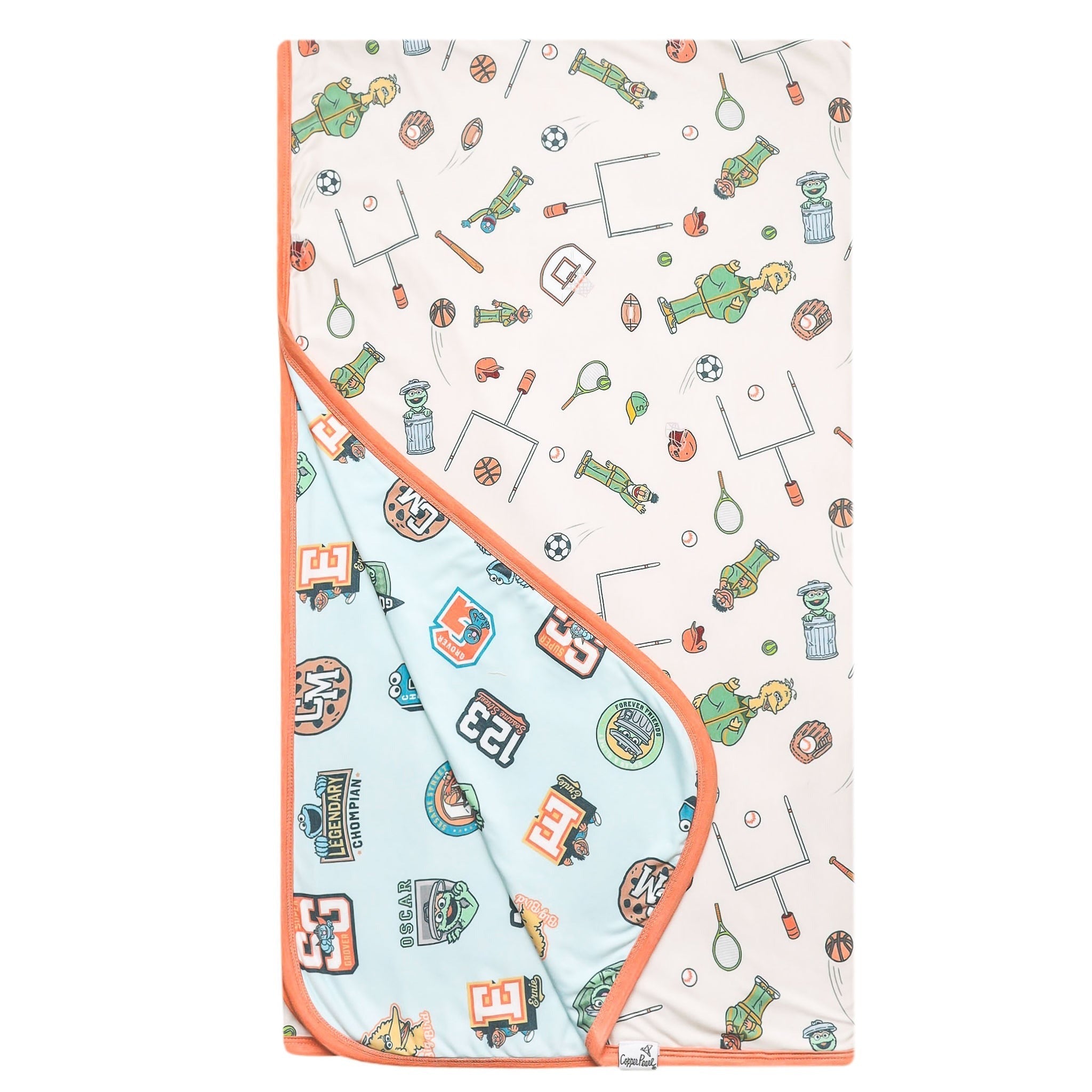 Three-Layer Jumbo Quilt - Sesame Street Varsity Friends