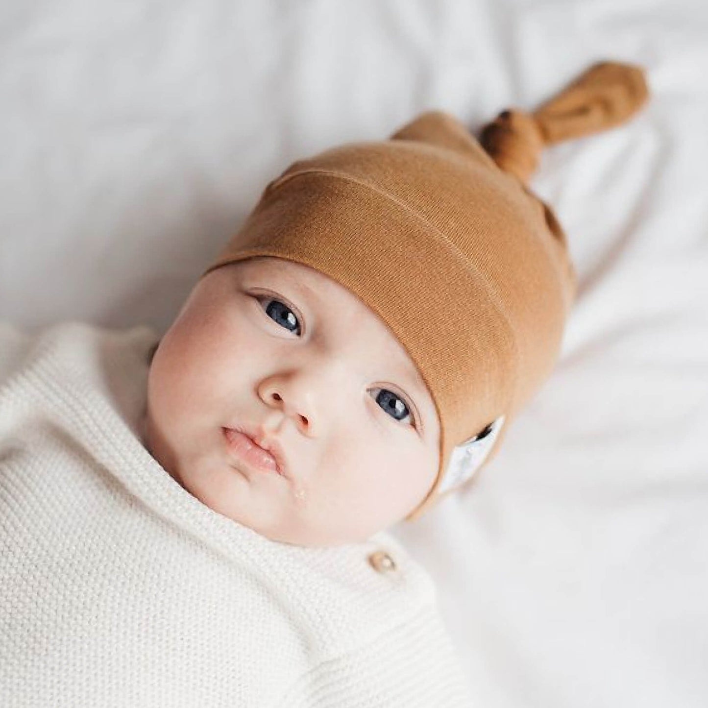 Top Knot Hat - Camel