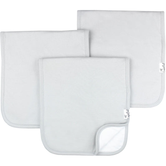 3 Pack Premium Burp Cloths - Grey Basics