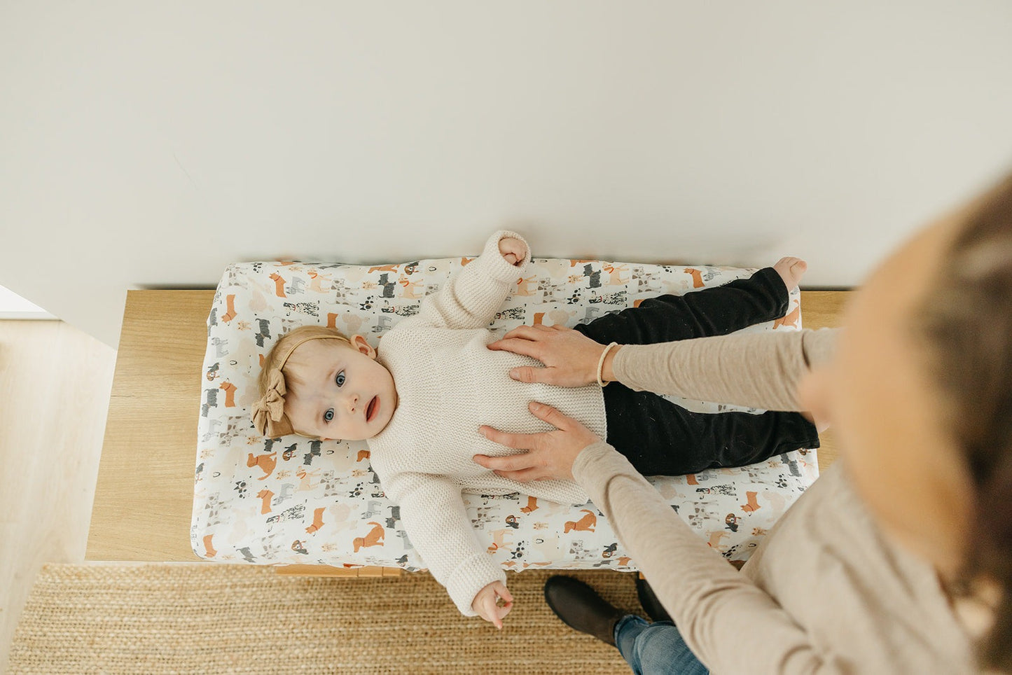 Premium Knit Diaper Changing Pad Cover - Rufus